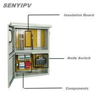 Boîtier de distribution solaire industriel 35KW 80A connecté au réseau avec protection contre la foudre SPD, disjoncteur MCB 380V, étanche IP65