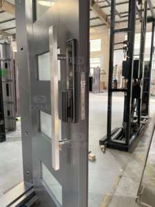 Porte Ss per le case di turchia porte di sicurezza in acciaio ingresso antiproiettile <span class=keywords><strong>porta</strong></span> esterna con piccola <span class=keywords><strong>finestra</strong></span> - Product Image 4