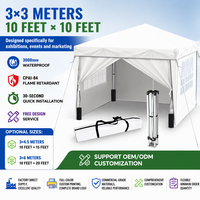 Tente d'événement personnalisée 3x3 en acier inoxydable ignifuge et imperméable, pliable, pour extérieur, chapiteau, exposition, commerce