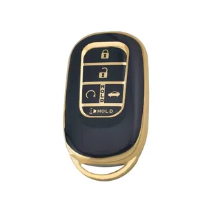 TPU Remote Key Fob Cover 5-button Car Key Case Protective Accessories Suitable for Honda Accord Civic HR-V CR-V Pilot Odyssey