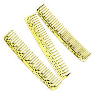 CestoMen barbería <span class=keywords><strong>de</strong></span> herramientas <span class=keywords><strong>de</strong></span> corte <span class=keywords><strong>de</strong></span> chapado en oro <span class=keywords><strong>de</strong></span> lujo profesional <span class=keywords><strong>de</strong></span> peluquería peine pelo peinado peluquero hombres peine para cortar el pelo - Product Image 2