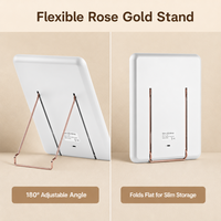 Miroir de courtoisie de maquillage de bureau à LED portable nouvelle conception pliante plate avec fonction de lumière de remplissage à un seul côté pour une utilisation en dortoir