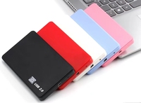 Caja de Disco Duro Externo de 2.5 Pulgadas USB 2.0, sin Herramientas, para SSD SATA, Compatible con Portátiles