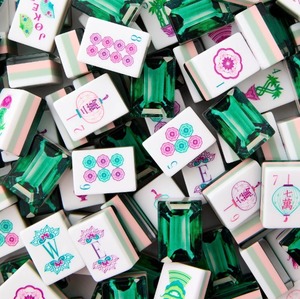 Tablevibe Lightweight Premium Mahjong Tiles With Pink Back Texture <strong>Blank</strong> Customizable <strong>Game</strong> Pieces - Product Image 4