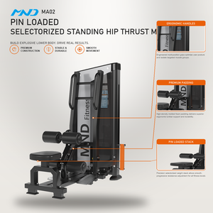 Máquina de empuje de cadera sentado con selector de peso, equipo de gimnasio MND Fitness, máquina de entrenamiento cardiovascular <span class=keywords><strong>para</strong></span> el club de gimnasio de Sao Paulo - Product Image 1