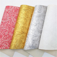 Surface bosselée 0.8MM, fleurs de soleil Vintage texturées en relief PVC, rouleaux en cuir synthétique pour boucle d'oreille arc bricolage