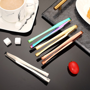 KitchenTea Party Coffee Bar Sliver Small Stainless Steel Sugar Cube <strong>Tongs</strong> <strong>Mini</strong> Ice <strong>Serving</strong> <strong>Tongs</strong> - Product Image 4