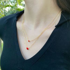 Collier Cœur Hypoallergénique en Argent 925 Dylam, Breloque Émaillée Personnalisée, Pendentif en Argent Sterling, Vente en Gros - Product Image 5