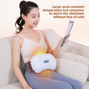 Masseur abdominal multifonctionnel à double disque en tissu maillé avec physiothérapie infrarouge, compresse chaude et massage par pétrissage - Product Image 3
