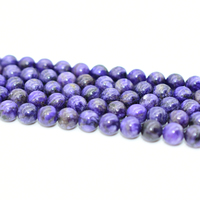 Perles en Charoite teinte, perles en vrac, 13 pièces, 6/8/10mm, prix direct usine