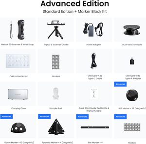 Revopoint-Escáner <span class=keywords><strong>3D</strong></span> de mano MetroX Blue Laser, escáner de impresora <span class=keywords><strong>3D</strong></span>, velocidad de 60fps, precisión de grado metrológico, 0,01mm, compatible con Windows - Product Image 2