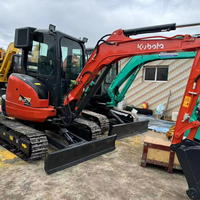 Mini-excavatrice sur chenilles d'occasion d'origine japonaise Kubota U35, 3,5 tonnes, mini-excavatrice hydraulique Kubota U35