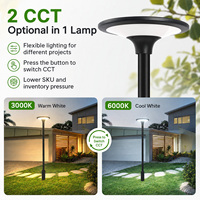 Lampu Taman Tenaga Surya Lead Opto Berpaten 2CCT Sensor Otomatis Daya Tahan Lama Pencahayaan Lanskap Luar Ruangan