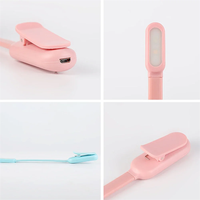 Lampe de lecture à LED USB rechargeable, mini lampe de bureau à clipser, veilleuse flexible, lampe de lecture pour voyage, chambre à coucher