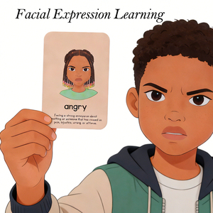 Cartes flash éducatives multi-sensorielles sur les émotions pour enfants, durables, écologiques, personnalisées pour les garçons et les filles - Product Image 2