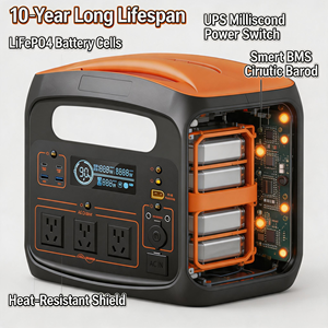 Station d'alimentation portable tout-en-un 300W, générateur solaire avec batterie solaire en option pour le camping - Product Image 2