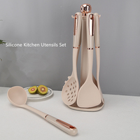 2023 nouveau produit 7 pièces et 10 pièces spatule tourneur à fente outils de cuisson ensemble d'ustensiles de cuisine en Silicone