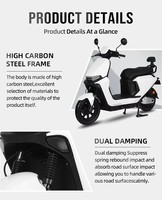 Moto électrique, moteur 1000W, cyclomoteur électrique, vitesse 55 km/h, motos électriques pour adultes