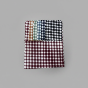 Tissu de chemise en coton mélangé de qualité supérieure, motif gingham classique, poids lourd, pour chemises décontractées et habillées - Product Image 2