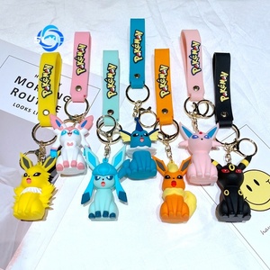 Porte-clés créatif Pikachu Eevee, figurine de dessin animé, porte-clés de voiture, cadeau pour <span class=keywords><strong>couple</strong></span>, sac - Product Image 4
