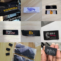 Designer professionnel Logo personnalisé nom marque damassé autocollant étiquette prix usine Polyester tissé tissu vêtements étiquettes pour