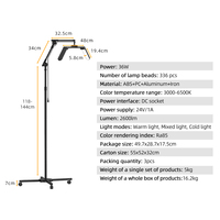 Lampe d'Esthétique Demi-Lune Pliable et Ajustable à LED pour Salons, Soins du Visage, Cosmétiques, Ongles, Extensions de Cils et Tatouage – Vente en Gros