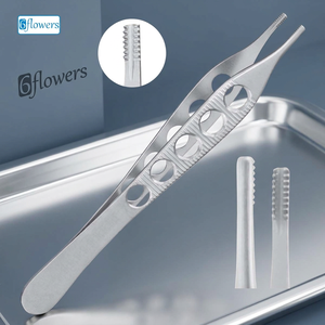 Pinces à tissus Adson Brown 6 fleurs, en acier, instrument chirurgical pour la chirurgie générale, manuel, certifié CE Classe I - Product Image 2
