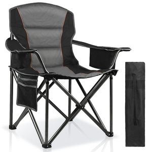 High Quality Wholesale Portable Outdoor Chair With Cup Hold on Right Handle Large Side Storage Bag Foldable Camp Chair - Product Image 1