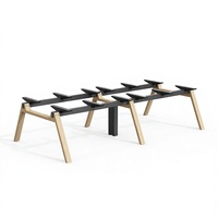 Structure de bureau de travail commercial, base de table en métal en forme de A, cadre de pieds en acier robuste pour plateau de table de bureau personnalisé