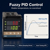 Thermostat numérique PID REXC100 M DA 220V en plastique, personnalisation OEM prise en charge, contrôleur de température pour incubateur K