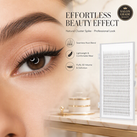 Extensions de cils individuels haut de gamme en PBT, styles courbures C/D/DD, longueur 81,8 cm, personnalisables avec votre logo