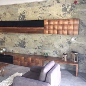 Revêtements muraux en pierre d'ardoise brun fauve, finition couleur terre naturelle pour usage intérieur et extérieur, résidentiel et commercial - Product Image 1