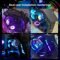 Sahara Beast D910M Gaming Full Tower Coque d'ordinateur en verre ATX entièrement transparente