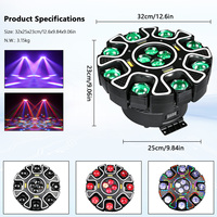 Projecteur de scène à tête mobile 240W 8 bras RGBW avec effet faisceau, DMX512, faisceau nid d'abeille et stroboscope pour DJ, soirées et clubs