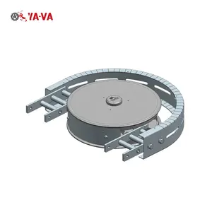 YSBH30R150 Roda Horizontal Konveyor Rantai Aluminium, Roda Kemudi Konveyor 30 Derajat untuk Sistem Konveyor Fleksibel