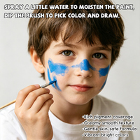 Peinture pour le visage bleue activée par l'eau certifiée EN71 CE Meishang, peinture corporelle lavable pour enfants
