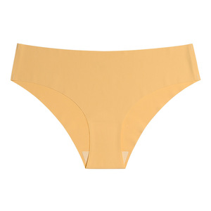 Braguitas de bikini sin costuras para mujer, de cintura media, color liso, estilo básico, marrón, para dropshipping - Product Image 4