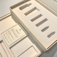 Boîte magnétique personnalisée, boîte cadeau rigide, insert en EVA pré-découpé, emballage multi-emplacements, boîte en papier pour ensemble complet de soins de la peau, boîte en papier d'emballage