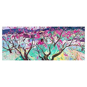 Riproduzione Realistica di Dipinto a Olio 'Fiori di Pesco' di Zhang Liping Ten Li, Arte Murale per Soggiorno e Camera da Letto - Product Image 6