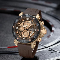 Jam Tangan Pria Modern untuk 7123, 40mm, Fashion Bisnis Sport, Mesin Quartz, Tali Silikon, Tahan Air, Dial Penunjuk Waktu