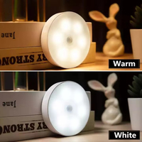 Lampe de Nuit LED à Détecteur de Mouvement Rechargeable par USB, Idéale pour Chambre, Cuisine et Placard Sans Fil