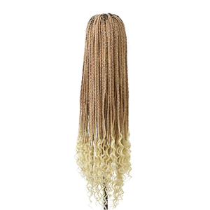 <span class=keywords><strong>Parrucca</strong></span> con Chiusura in Pizzo Sintetico Fatta a Mano, Fornitore di Capelli Sintetici, <span class=keywords><strong>Parrucca</strong></span> Intrecciata <span class=keywords><strong>Bionda</strong></span> 613 - Product Image 3