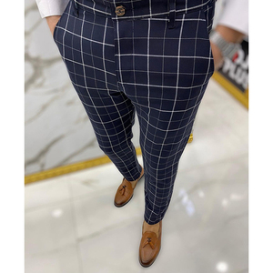 Pantalons à carreaux pour hommes, <span class=keywords><strong>pantalon</strong></span> léger pour hommes, à séchage rapide, de jogging décontracté, mode - Product Image 2