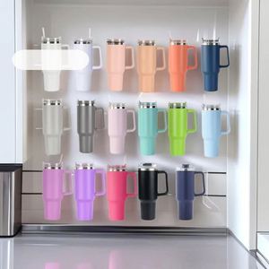 Vaso Térmico Portátil Americano de Gran Capacidad, 40 oz, Diseño Clásico para Auto, Acero Inoxidable 304, con Asa y Pajita - Product Image 2