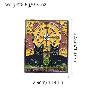 <span class=keywords><strong>Tarot</strong></span> Schwarze Katze Upside Down Emaille Pins Broschen Kleidung Rucksack Revers Abzeichen Schmuck Zubehör für Unisex Geschenk dekorationen - Product Image 6