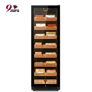 Top Sale 1800 Pcs Cedar Wood Electric Cigar Cabinet Compressor Cigar Humidor