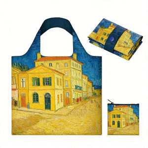 Bolsa de Compras Reutilizable con Asas de Cinta y Estampado de Girasoles, Personalizable, de Lona de Poliéster, Diseño Vibrante, para Mujer, para Viaje - Product Image 2