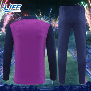 เสื้อฟุตบอลแขนยาวสไตล์เรโทรแบบไทย รุ่นปี 26 ปี  ลายสโมสรสเปน สไตล์แคมป์นู  แบบสั่งทำพิเศษ - Product Image 3