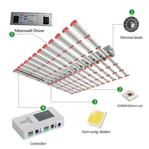 1500W Lm301H Tumbuh Cahaya UV IR Samsung Lm301B EVO Lm281B Lampu Bar COB Vertikal Hidroponik 1500 Led Tumbuh Cahaya Led Tanaman Dalam Ruangan