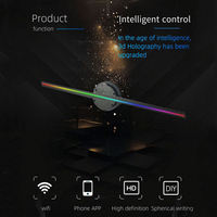 Ventilateur projecteur holographique 3D de 42 cm avec WIFI, affichage 3D, lumière publicitaire pour logo, pour magasin commercial, mini ventilateur holographique 3D